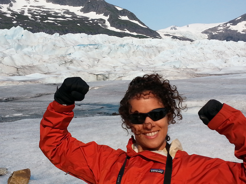 Stephanie Barton on an Alaskan adventure.   *feminist fistbumps in the air*